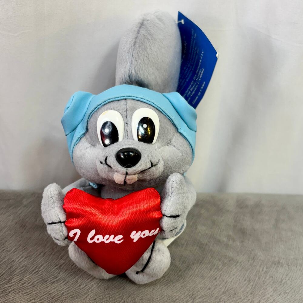 Rocky Flying Squirrel 10" Plush Stuffed Animal 2001 Valentine VTG Toy Network